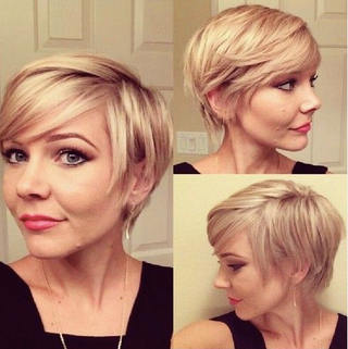 Illustration for article titled Round face/short hair ideas